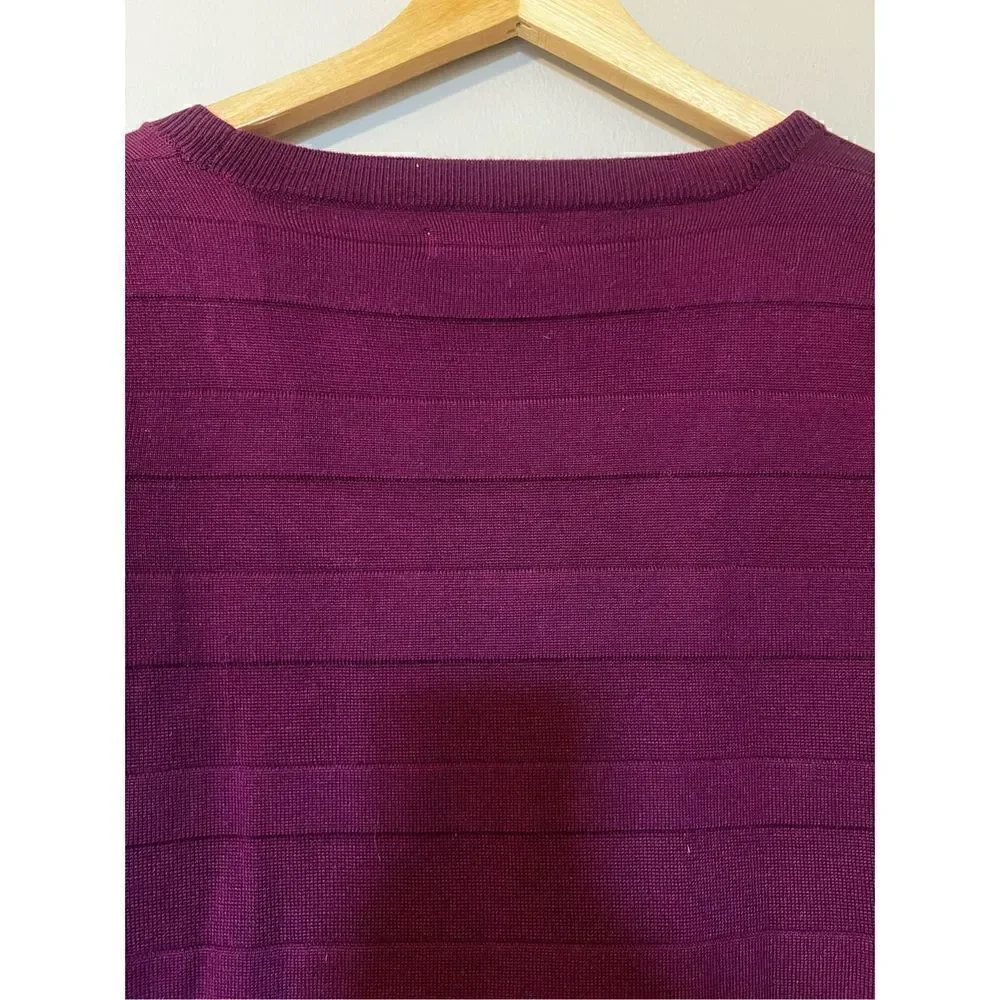 Calvin Klein Women’s Size Medium A Line Dress Purple Scoop Neck Half Sleeve